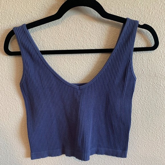 Anthropologie Tops - Intimately Free People Blue Ribbed Tank, Size M/L